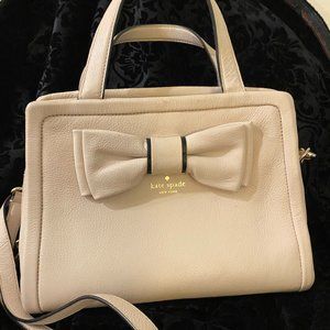 Kate Spade Bone Leather Satchel with Bow